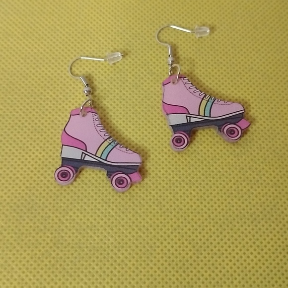 Pierced Roller Skate Earrings - Picture 3 of 3